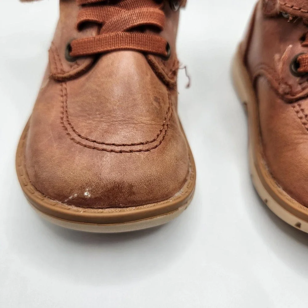 Stride Rite SRT Quinn Toddler Brown Leather Ankle Boots Size 4W